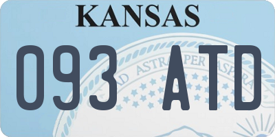 KS license plate 093ATD