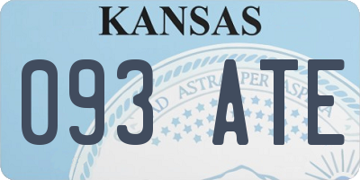 KS license plate 093ATE