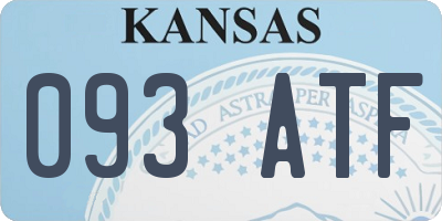 KS license plate 093ATF
