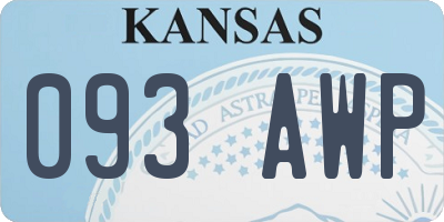 KS license plate 093AWP