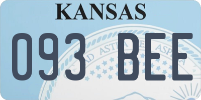 KS license plate 093BEE