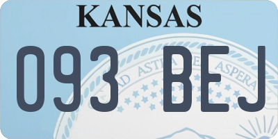 KS license plate 093BEJ