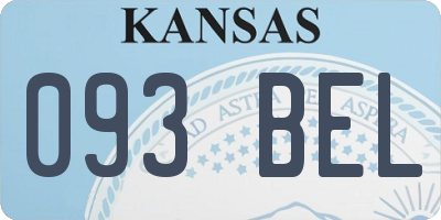 KS license plate 093BEL