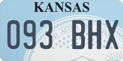 KS license plate 093BHX