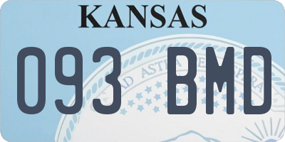 KS license plate 093BMD