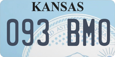 KS license plate 093BMO