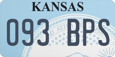 KS license plate 093BPS