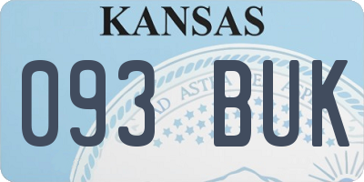 KS license plate 093BUK