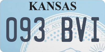 KS license plate 093BVI