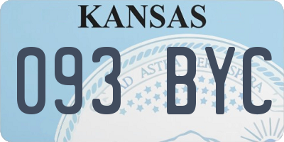 KS license plate 093BYC