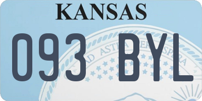 KS license plate 093BYL