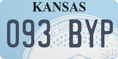 KS license plate 093BYP