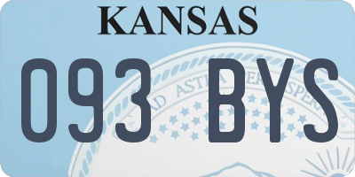 KS license plate 093BYS