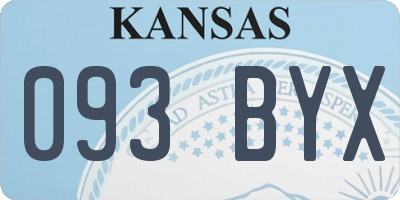 KS license plate 093BYX