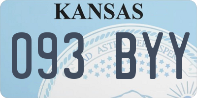 KS license plate 093BYY