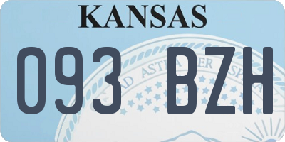 KS license plate 093BZH