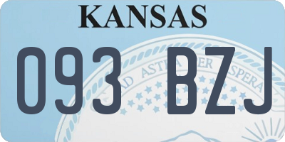 KS license plate 093BZJ