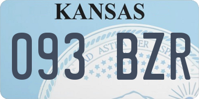 KS license plate 093BZR