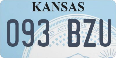 KS license plate 093BZU