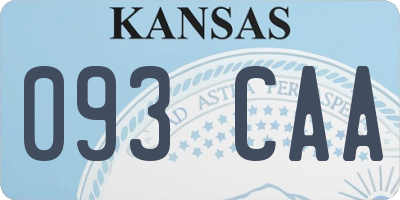 KS license plate 093CAA