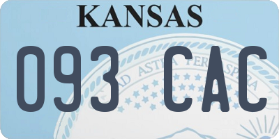 KS license plate 093CAC