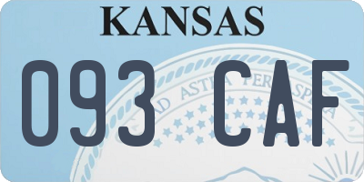 KS license plate 093CAF