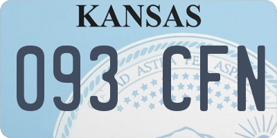 KS license plate 093CFN