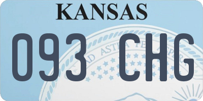 KS license plate 093CHG