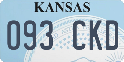 KS license plate 093CKD