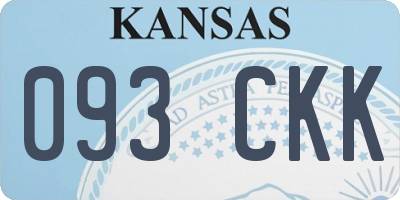 KS license plate 093CKK