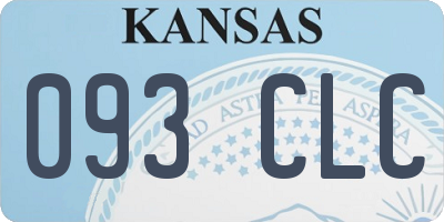 KS license plate 093CLC