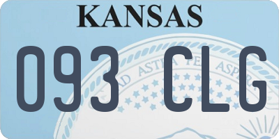 KS license plate 093CLG