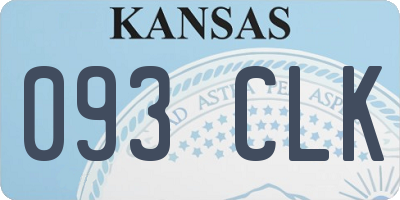 KS license plate 093CLK