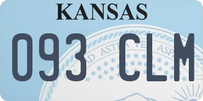 KS license plate 093CLM