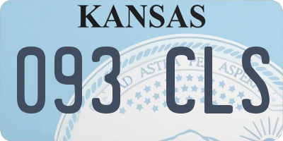 KS license plate 093CLS