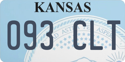 KS license plate 093CLT