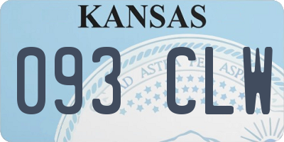 KS license plate 093CLW