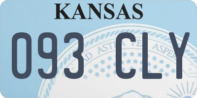 KS license plate 093CLY