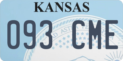 KS license plate 093CME