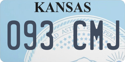 KS license plate 093CMJ