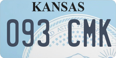 KS license plate 093CMK