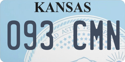 KS license plate 093CMN