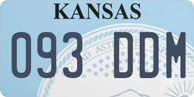 KS license plate 093DDM