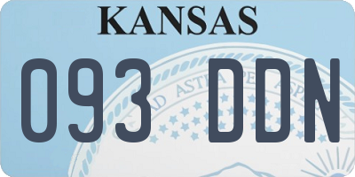 KS license plate 093DDN
