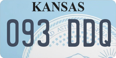 KS license plate 093DDQ