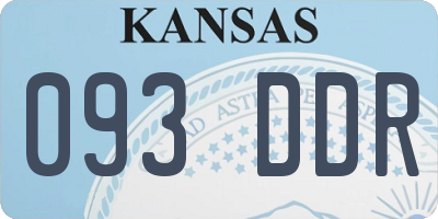 KS license plate 093DDR