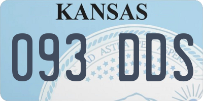 KS license plate 093DDS