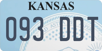 KS license plate 093DDT
