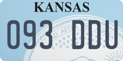 KS license plate 093DDU