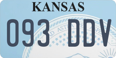 KS license plate 093DDV